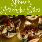 plate full of spinach artichoke bites