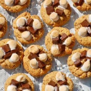 plate of s'mores cookies