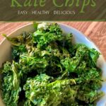a white bowl full of crispy kale chips